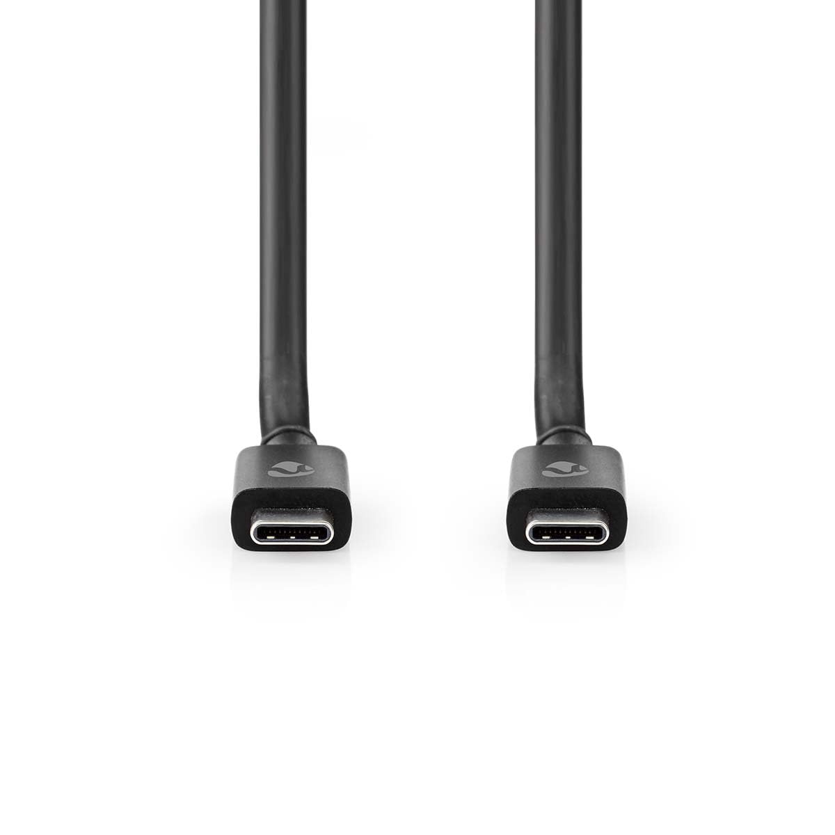 Nedis Cavo USB - USB 4.0 Gen 2x2 - Connettore USB-C - 240 W - 8K@60Hz - 20 Gbps - Nichelato - 2.00 m - Rotondo - PVC - Nero - Etichetta