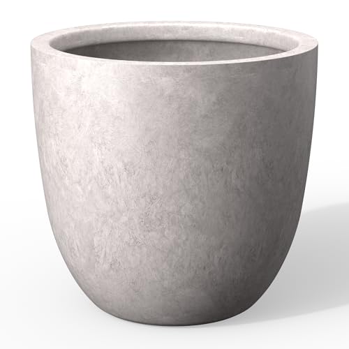 Kante 14 Inch Dia Round Concrete Planter, Indoor Outdoor Large
