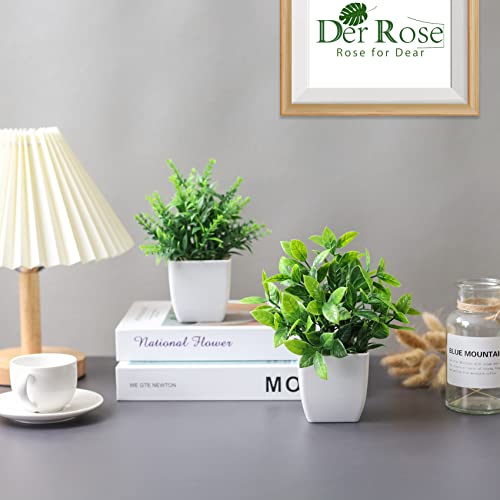 A Bundle Of Jc Nateva 16" Small Fake Plants Artificial Potted Faux Plants And 2 Packs Fake Plants Small Faux Artificial Small Potted Plants Indoor For Office Desk Shelf Bathroom Home Decor #TOP7