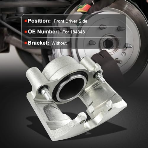 Image of cciyu Front Left Disc Brake Caliper Assembly without Bracket 184348 | For Chevy,For Dodge,For GMC Models - For C35,For C3500,For Express 2500,For Express 3500,For K3500