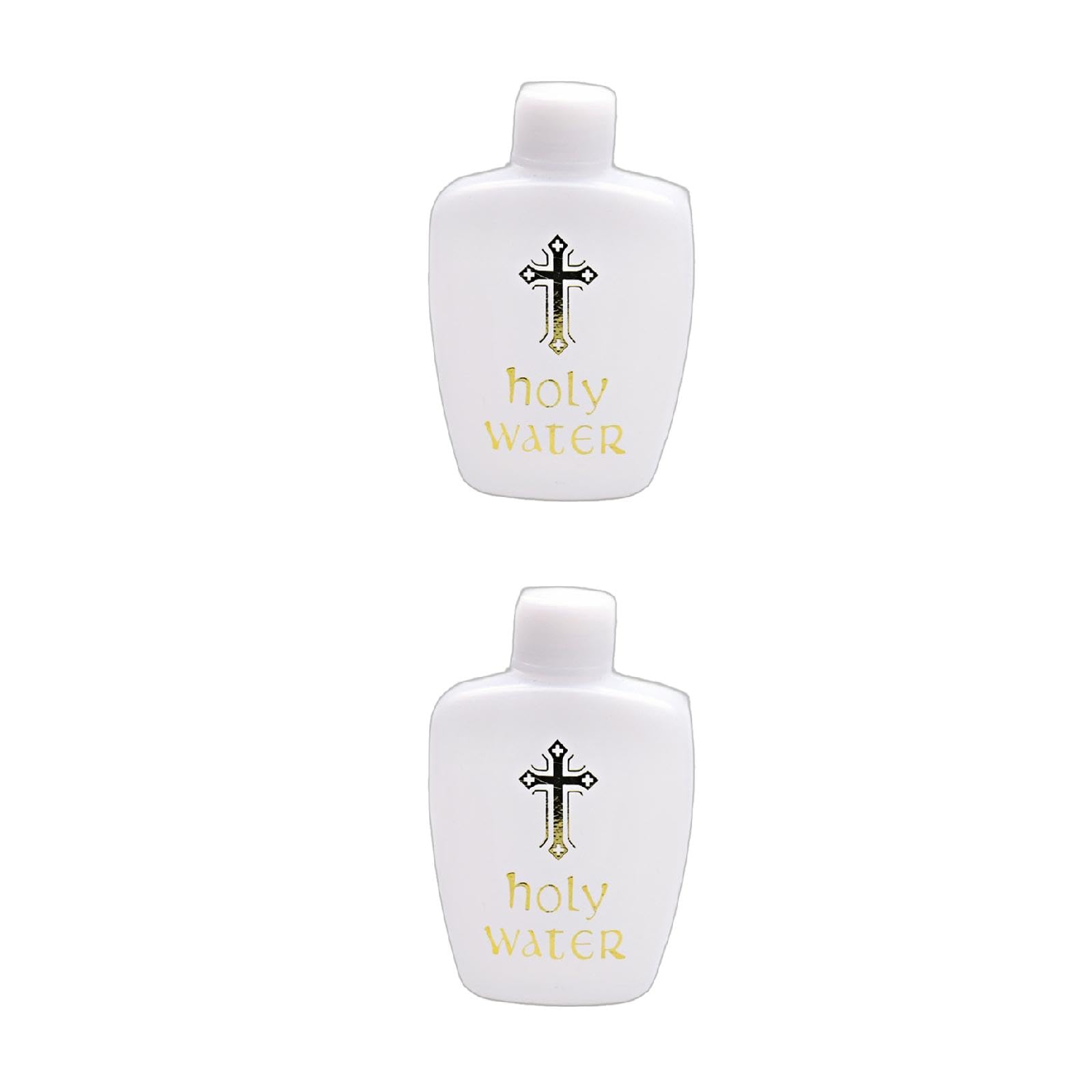 Catholic Travel Size Holy Water Bottle 60ml Plastic Rectangular Reusable Religious Bottle Cross Pattern 5 7x8 5cm 2