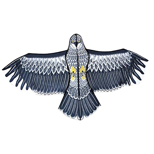 Image of Lifelike Animal Kite Farm Scarecrow Eagle Shaped Decor for Outdoor Lawn Dark Blue White