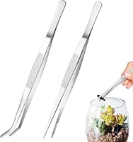 KOMUNJ 2 Stück Aquarium Pinzette Lang, Terrarium Aquascape für Aquarium Aquascape Werkzeuge Fütterungszange Süß- und Meerwasser