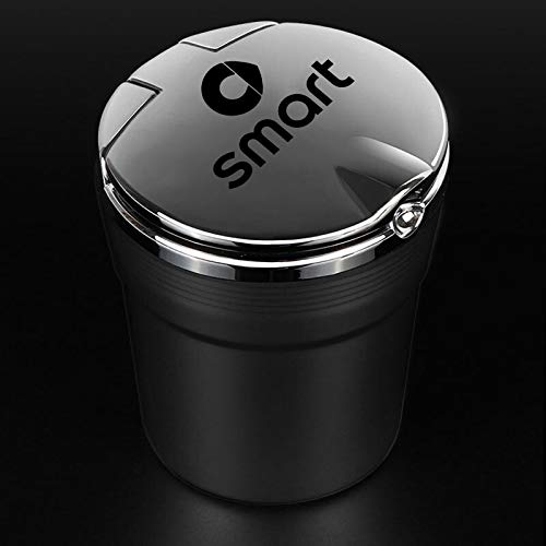 Posacenere Auto Smart Fortwo/Forfour Con LED - Uscita Aria, Logo Auto, Metallico, Design Elegante - Foto 2