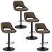 EUGAD 0668BY-4 4X Barhocker Tresenhocker Bistrohocker Designer Hocker drehbar und stufenlos höhenverstellbar mit Rückenlehne aus Kunstleder Gestell aus Stahl Dunkelbraun MI 4 günstig Kaufen-EUGAD 0668BY-4 4X Barhocker Tresenhocker Bistrohocker Designer Hocker drehbar und stufenlos höhenverstellbar mit Rückenlehne aus Kunstleder Gestell aus Stahl Dunkelbraun