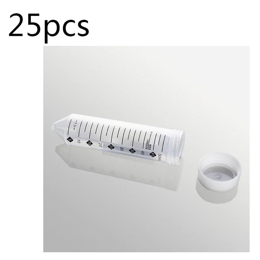 Equipos y suministros de laboratorio Tubo de centrífuga 50 ml con gradilla plástico (paquete 25 unidades, libre metales pesados, CT-012-50MF)