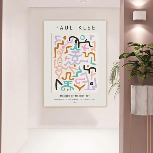 Affiche Paul Klee Prospectus de comédiens toile abstraite 60x80cm - 2