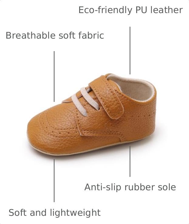 Image of RVROVIC Baby Boys Girls Anti-Slip Sneakers Soft Ankle Boots Toddler First Walkers Newborn Crib Shoes
