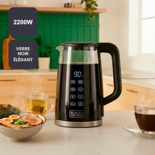 Bouilloire Électrique BLACK+DECKER BXKE2206E – 2200 W, Capacité 1,7 L, 7 Températures - vue 6