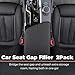 Yicplu Car Seat Gap Filler, 2-Pack No Drop Seat Guard Universal Fit Car Seat Gap Plug Anti-Drop with Storage, Fill The Gap Between Seat and Console, Auto Accessories for SUV Truck Sedan