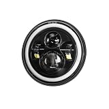 Fuicotto Phare De Moto Lot De 2 Phares Compatibles Avec Suzuki Bandit 600 2004 Phare Avant Universel 7 Pouces Pour Moto Feux Jour (DRL) H4(A)
