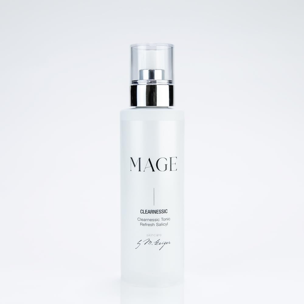 MAGE Tonic Refresh salicílico, tónico facial aclarante con efecto exfoliante, actúa contra la inflamación y el envejecimiento, hidratante, equilibrador de la piel facial, vegano, fabricado en Alemania