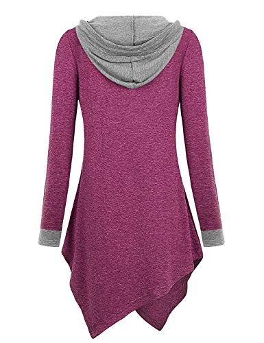 image for Miagooo Tunic Shirts for Women, Ladies Tops Chic Long Sleeve V Neck Le