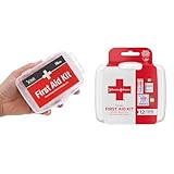 DMI 76-Piece First Aid Kit and Johnson & Johnson 12-Piece First Aid to Go Kit - Essential Wound Care Supplies