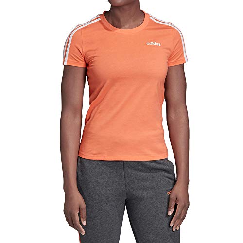 T-shirt adidas femme noir col rond haut sport manches courtes