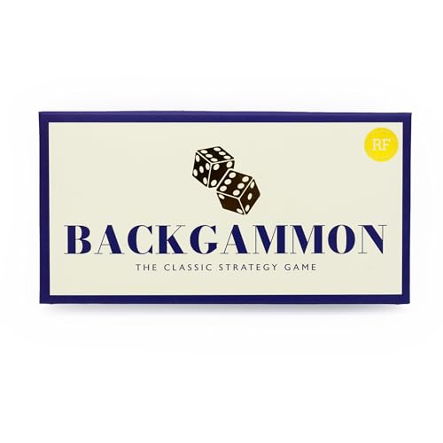 Backgammon, Navy and Cream, 15.5 cm x 30 cm x 3 cm - Image 2