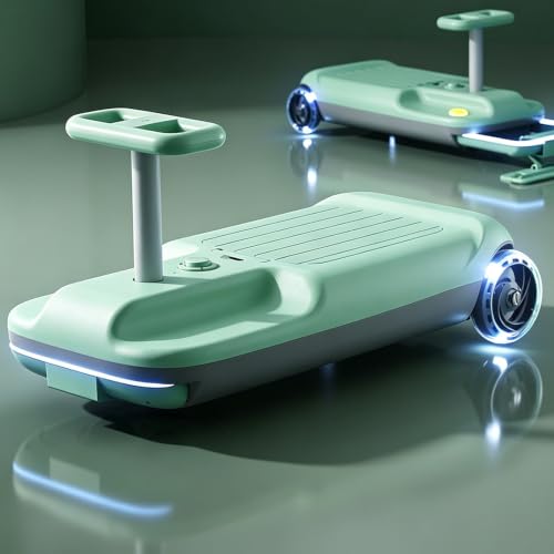 SHAHRYAR Coche Eléctrico para Niños con Función De Limpieza, Coche con Doble Motor Y Chasis Ultrabajo, Una Sorpresa Maravillosa para Amigos Y Familiares Green