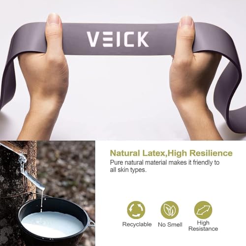Image of VEICK Pull Up Resistance Bands Set, Heavy Stretch Workout Bands, Fitness Assistance Bands for Men Women, Portable Exercise Equipment for Home Gym Office Travel