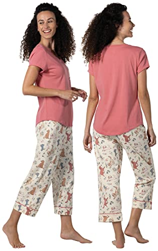 PajamaGram Womens PJs Sets - Ladies Pajamas Capris 100% Cotton2