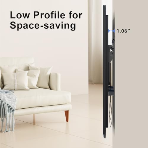 Suptek Studless TV Wall Mount for Most 23-60 Inch TVs up to 99 lbs, Low Profile No Drill TV Mount, Drywall Bracket with Max VESA 400x400mm, No Stud, No Drill, Easy Install, MF8