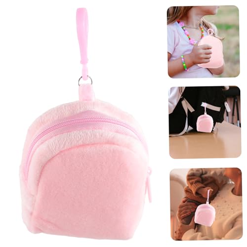 2Pcs Cute Plush Pouch for Small Bag with Keychains Adorable Plush Purse for Boys for Coins and Small Items Travel Friendly3
