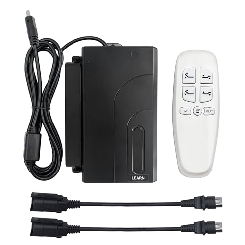 Uetmulik Adjustable Bed Richmat HJH13D Remote & HJC18 Control Box Replacement for Lucid L300
