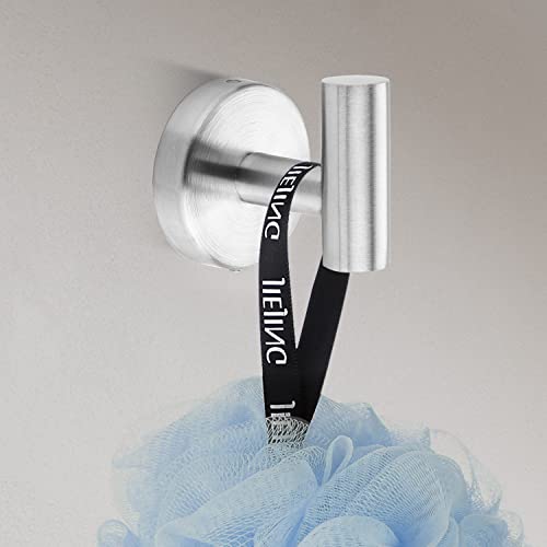 Ravinte Towel Hooks 2 Pack Brushed Nickel Bathroom Towel Hooks Wall Towel Hooks Sus 304 Stainless Steel Silver Coat Robe Clothes Hook Holder Towel Hooks For Bathroom Wall Mounted #TOP4