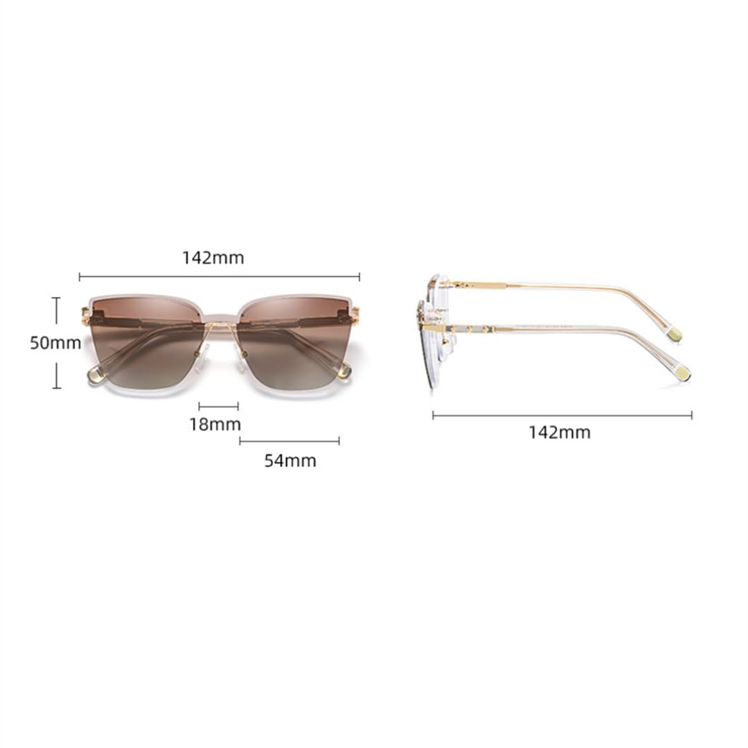 Occhiali da sole magnetici 2 in 1, occhi di gatto, polarizzati, in metallo, alla moda, protezione UV400