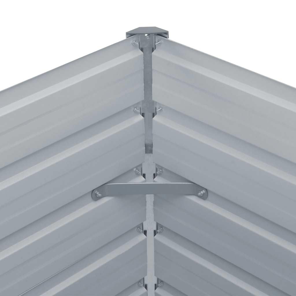 Aiuola Rialzata Esagonale 129x129x45 cm in Acciaio Grigio | Fioriera da esterno esagonale per coltivare piante e verdure in giardino o nell'orto domestico.