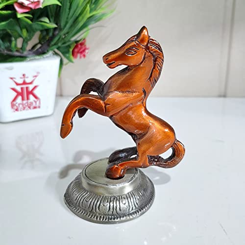 Image of KridayKraft Jumping Horse Metal Statue for Wealth Table Top Figurine for Living Room Bedroom Home Office Animal Decorative Showpiece Feng Shui Vanstu Sculpture for Gift Purpose. (Copper)