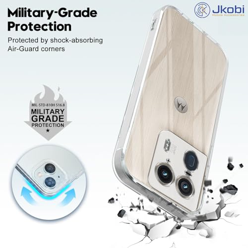Image of Jkobi Back Case Cover for Motorola Moto Edge 50 Ultra 5G (Shockproof Case with Clear Silicone | Camera Protection | Soft and Flexible | Transparent)