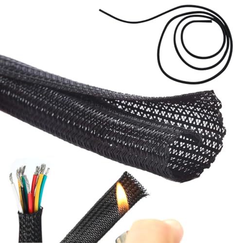 Image of Supvox 6.6ft Cable Organizer Sleeve Split Loom Tube Chew Guard Black