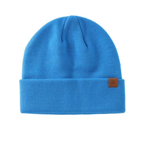 Image of Home Prefer Mens Winter Hats Acrylic Knit Cuff Beanie Cap Warm Womens Beanie Hat