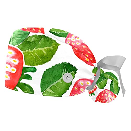 Chapeaux bouffants Aquarelle Fraise JDEZ avec bande de réglage tout confort