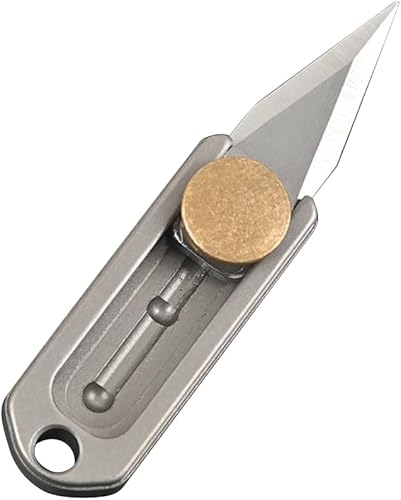 Miniatura 2 de NHDT SW705 Mini cuchillo abridor de paquetes de aleación de titanio, EDC pequeño de 1.2 pulgadas para colgar en un llavero, herramienta multifunción