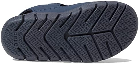 POLO RALPH LAUREN Boy's Barnes Sandal (Little Kid) Navy Mesh/Pu/Nubuck/White Pony Player 12 Little Kid M | Image 2