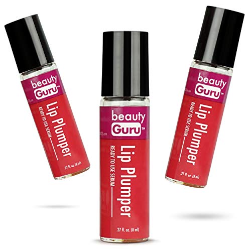 Beauty Guru Lip Plumper Serum (Pack of 18) - Lips Enhancer Roll-on with Natural Essential Oils - Fuller Lips and Chapped Lip Moisturizer (8 ml x 18)