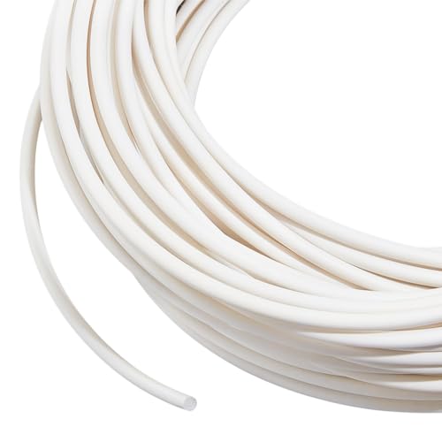 BENECREAT 32.81 Yards PVC Welt Cord Piping, 5mm White Polyester