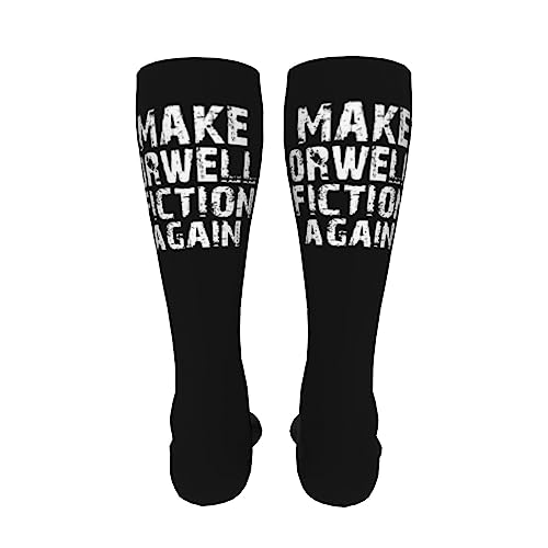 Make Orwell Fiction Again Knee High Socks For Women Long Tube Socks Athletic Compression Socks Unisex High Socks Girls4