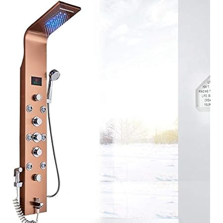 DUSCHPANEEL EDELSTAHL LED Duschsäule Mit LCD Temperaturanzeige Duschsystem 204183577096