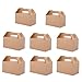 Pudełka z papieru typu kraft, 24 sztuki, opakowanie na ciasto, papier typu kraft, składane pudełko, pudełko prezentowe z naturalnego kartonu, do ciast, ciasteczek, pizzy, kurczaka, opakowania