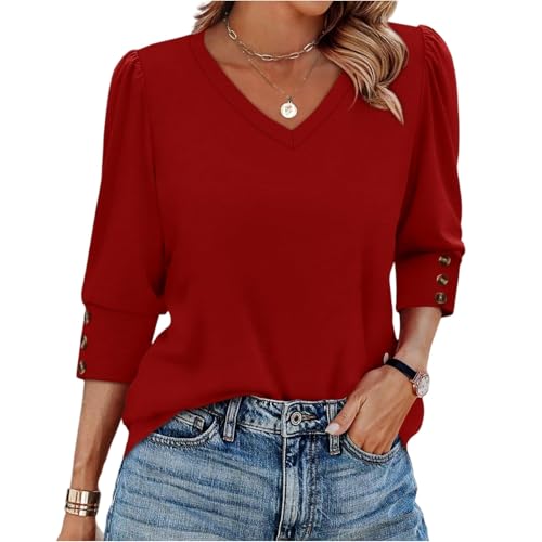 T-shirt femme chic et élégant à manches 3/4 pour l'été