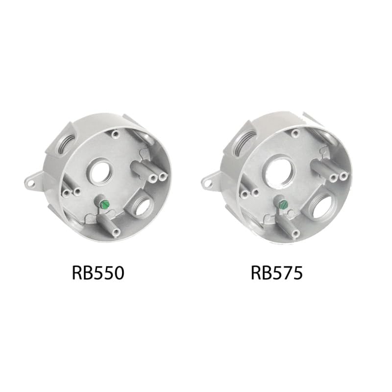 Sealproof 5 Hole 3/4-Inch Holes Weatherproof Round Electrical Outlet Box with 5 Outlet Holes, 3/4" Dia, UL Listed, Gray