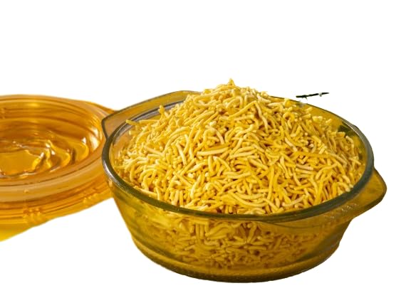 Malvas Food Namkeen Ujjaini Sev 200g | Thin Masala Sev | Black Pepper Flavor Namkeen | Healthy Indian Snacks (Ujjaini Sev)
