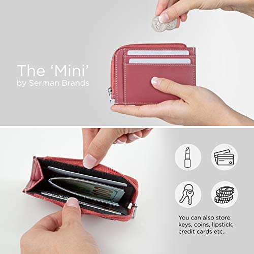 Serman Brands Small Wallets For Women. Slim Wallet For Women With Coin Purse And Credit Card Holder. Rfid Wallet Women Vegan Leather Wallet (Berry Mini) #TOP4