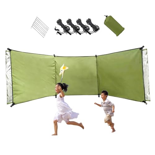 Ckuakiwu Wind Breaker Beach Garden Windbreak for Camping 98.43x27.56 in Caravan Sun Screen Shelter