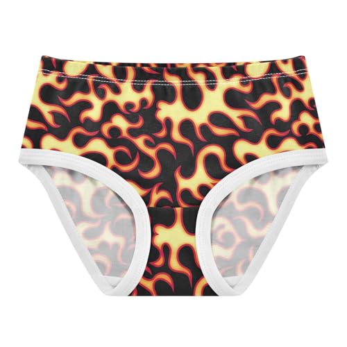 Little Girl Underwear Toddler Panties Kids Undies Red Flame Soft Cotton Briefs 2T-8Y