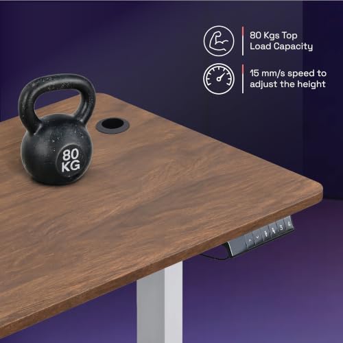 Image of Wakefit Study Table | 5 Yr Warranty | Standing desk, Computer Table for Home Pc, Electric Height adjustable, Digital Display & 4 Memory Presets, Free Installation, Modern Ergonomic Wobble-Free- L160Cm