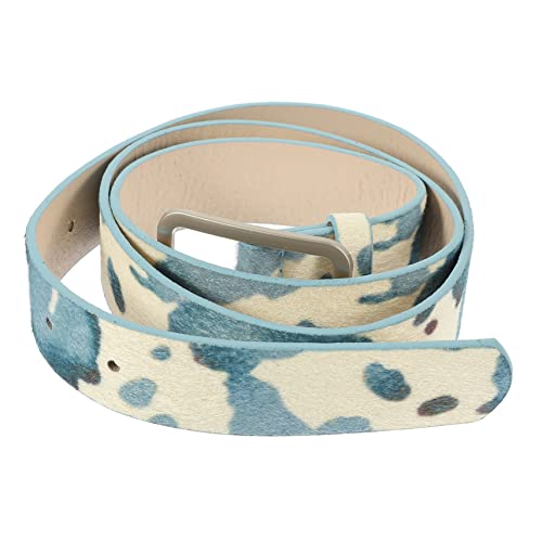 Adjustable Cow Print PU Leather Belt for Women Lightweight Western Style Waistband Fashion Accessory for Jeans and Trousers Animal Pattern Design