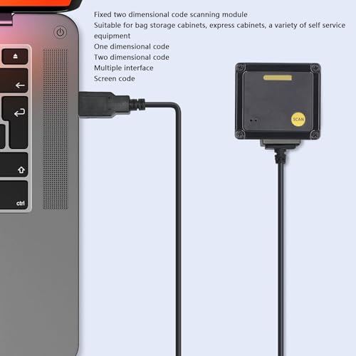 Scanner de codes-barres fixe QR 1D 2D encastrable en alliage d'aluminium avec interface USB - 5